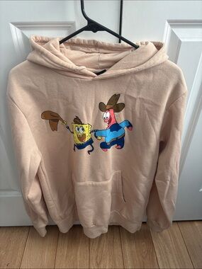Nickelodeon Beige SpongeBob & Patrick Western Graphic Crewneck